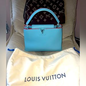 Louis Vuitton Blue and Red Handbag